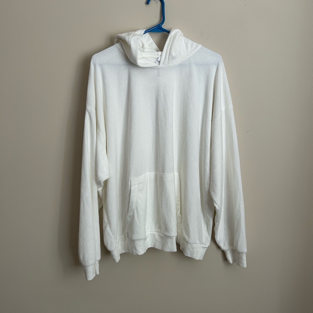 Skims White Terry Cloth Hoodie Size 4X